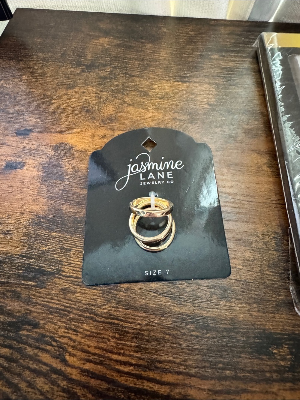 Jasmine Lane Three Gold Tone Stackable Rings Size 7